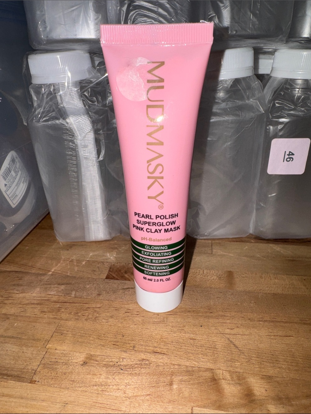 MUDMASKY Pearl Polish Superglow Pink Clay Mask - Pink
